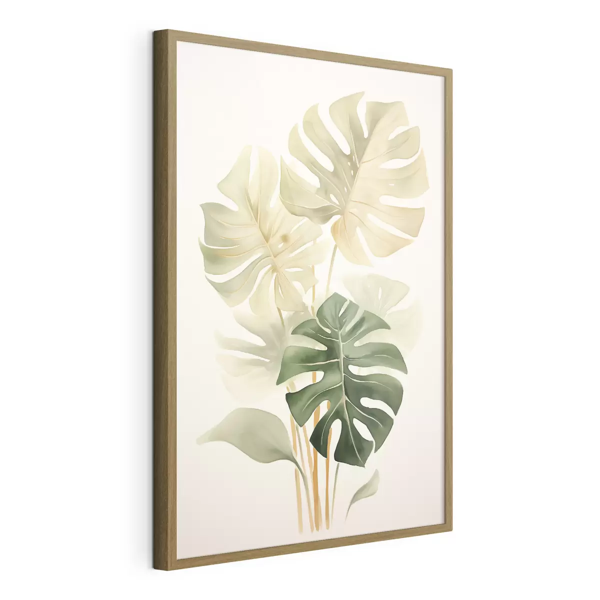 Poster Monstera-Blätter, Imitation eines Aquarells f43209