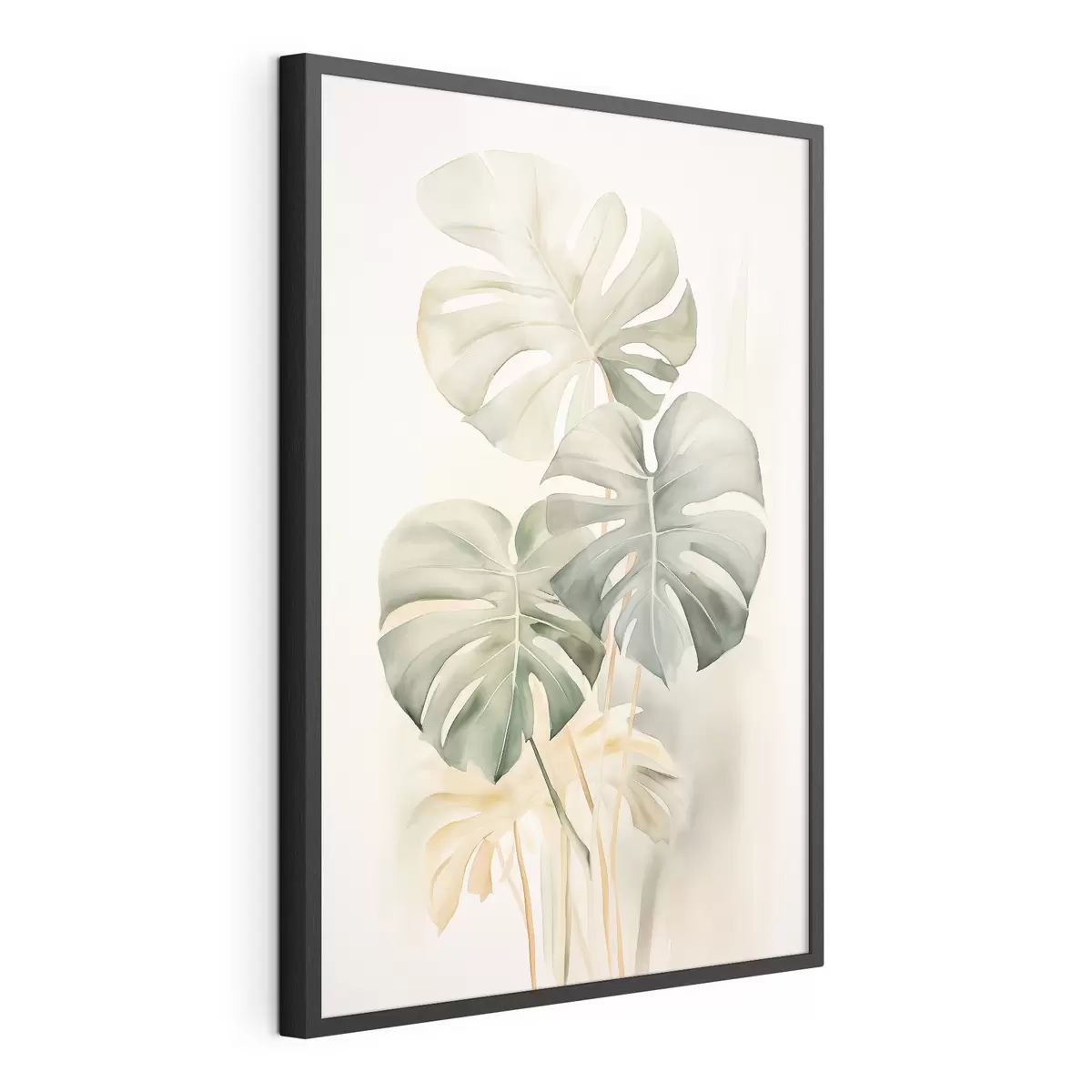 Poster Monstera-Blätter in Aquarelltechnik f43210