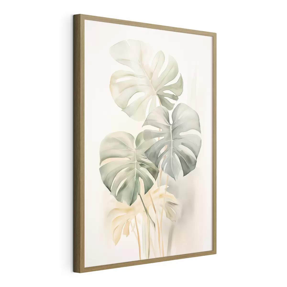 Poster Monstera-Blätter in Aquarelltechnik f43210