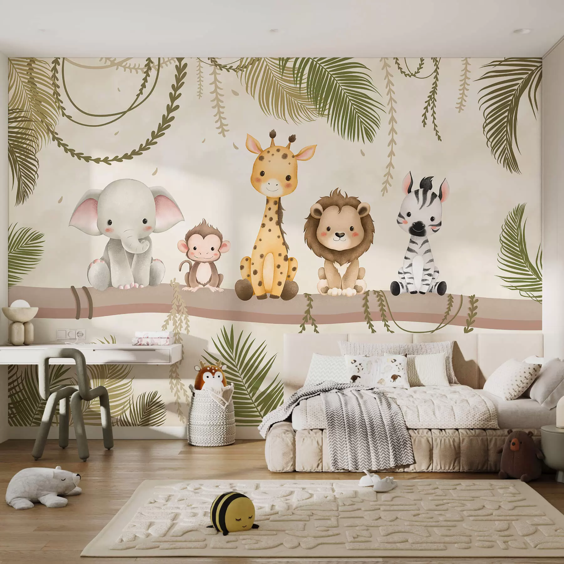 Fototapete Niedliche tropische Tiere w03166
