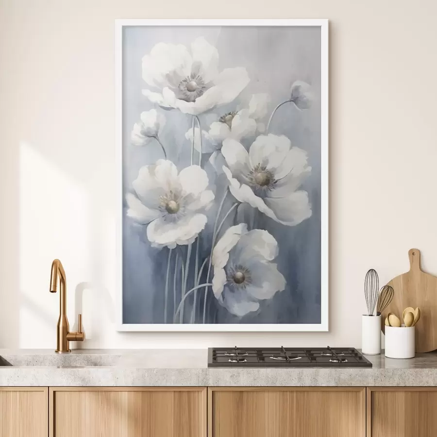 Fototapete Weiße Vintage-Blumen f43046