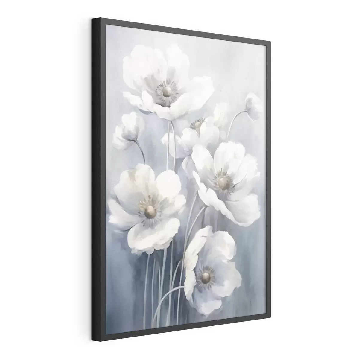 Poster Weiße Vintage-Blumen f43046