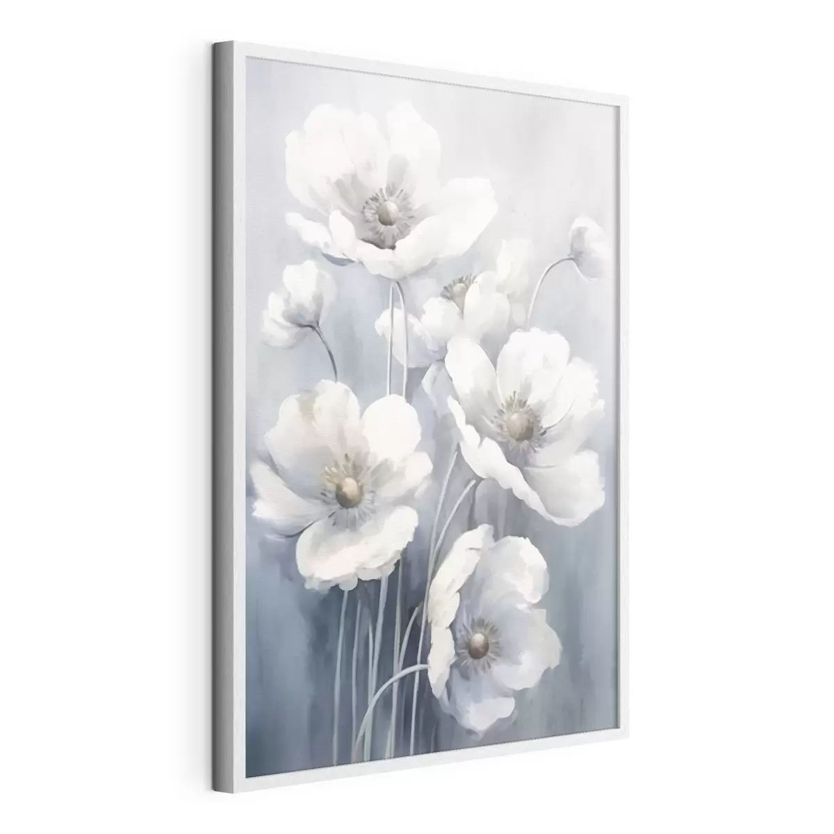 Poster Weiße Vintage-Blumen f43046