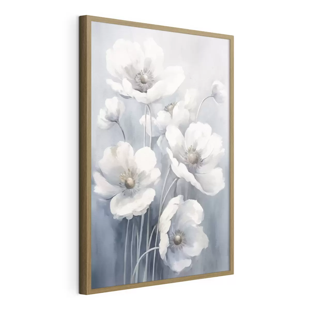 Poster Weiße Vintage-Blumen f43046