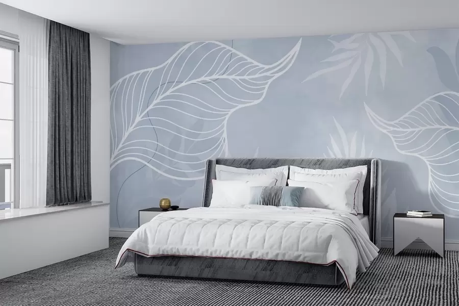 Fototapete Lineare botanische Zusammensetzung w03235v1