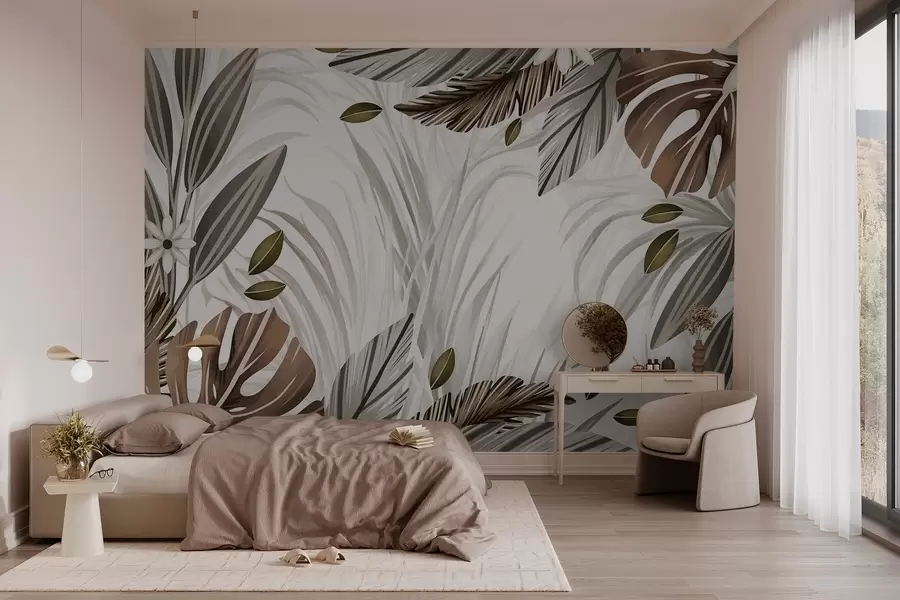 Fototapete Tropische Vegetation in natürlichen Farbtönen w03261