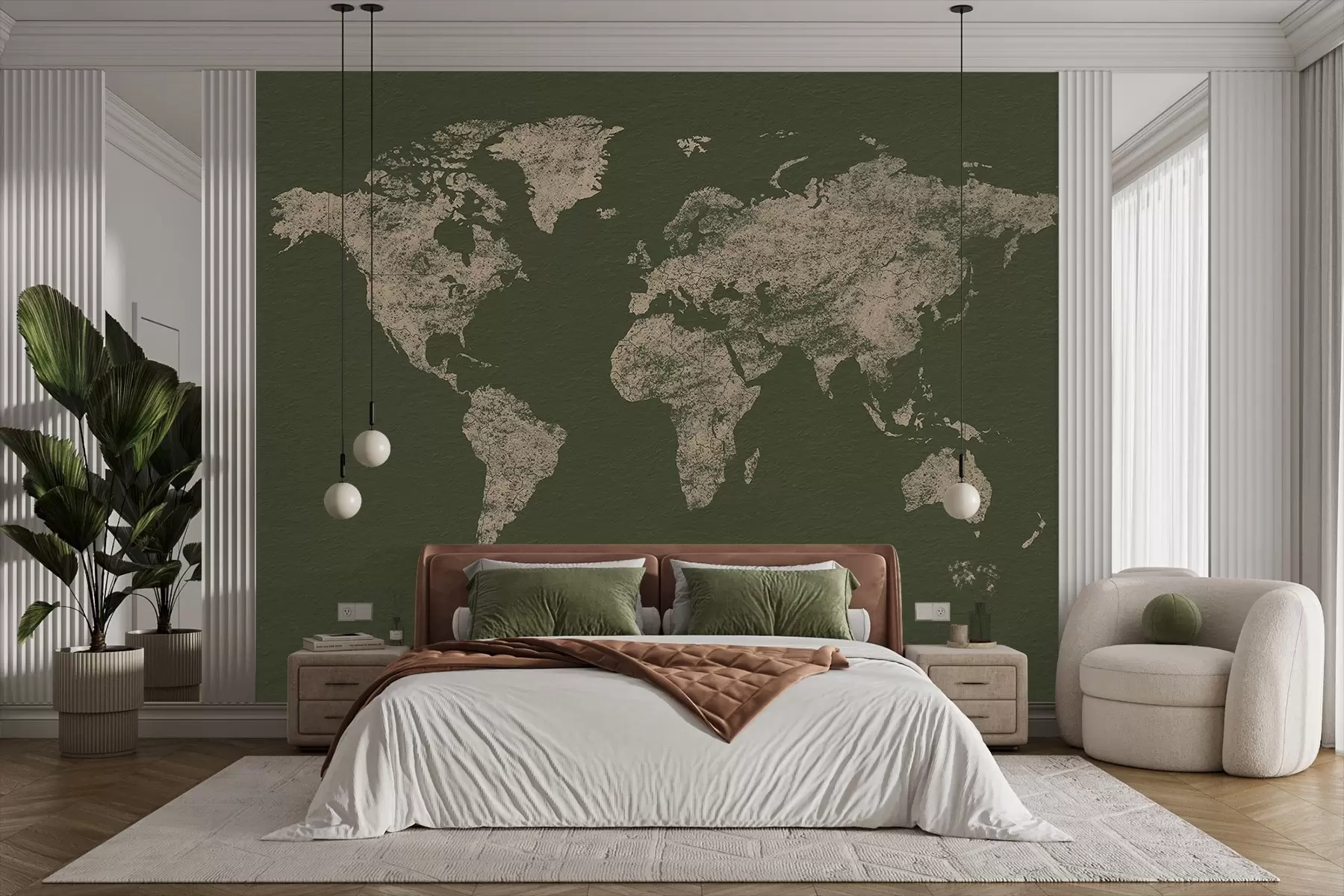 Fototapete Texturkarte der Welt w03312v4