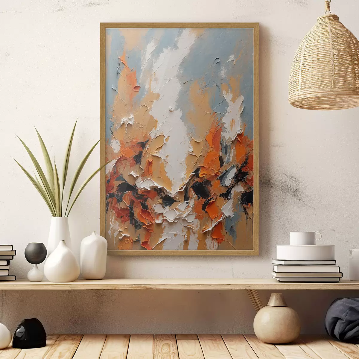 Poster Abstraktes Ölgemälde im Stil f43088