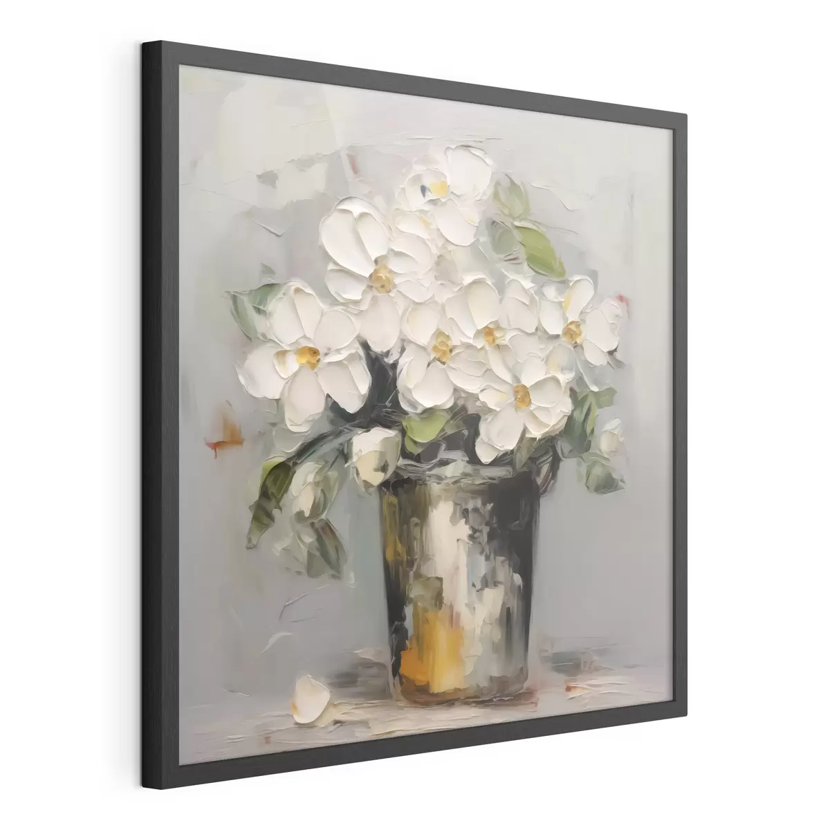 Poster Blumen in einem Eimer Nachahmung der Malerei f43228