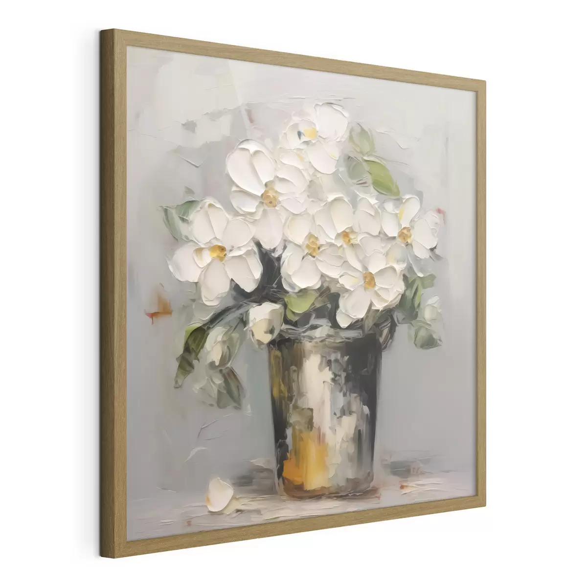 Poster Blumen in einem Eimer Nachahmung der Malerei f43228