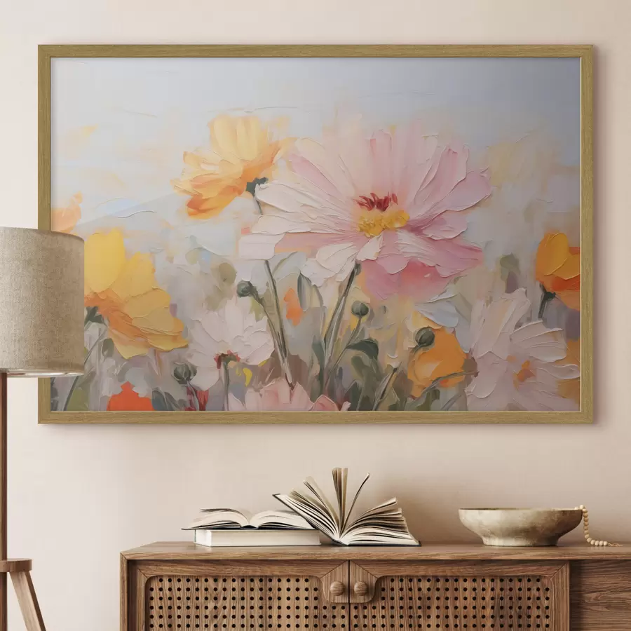 Fototapete Helle abstrakte Blumen f43232