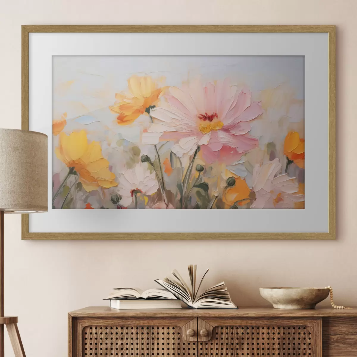 Poster Helle abstrakte Blumen f43232