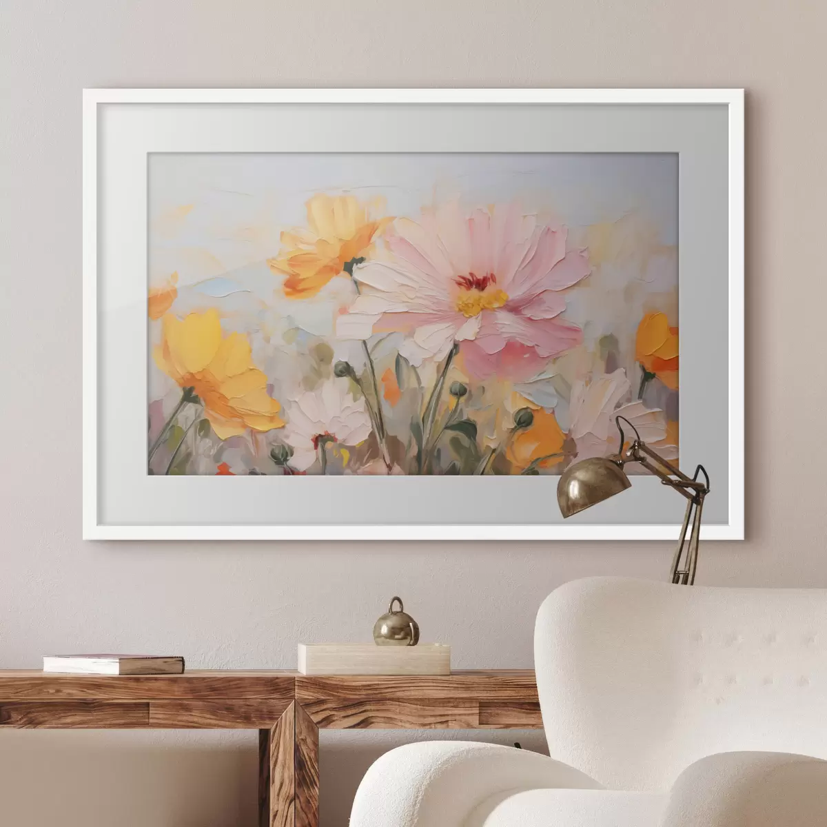 Poster Helle abstrakte Blumen f43232