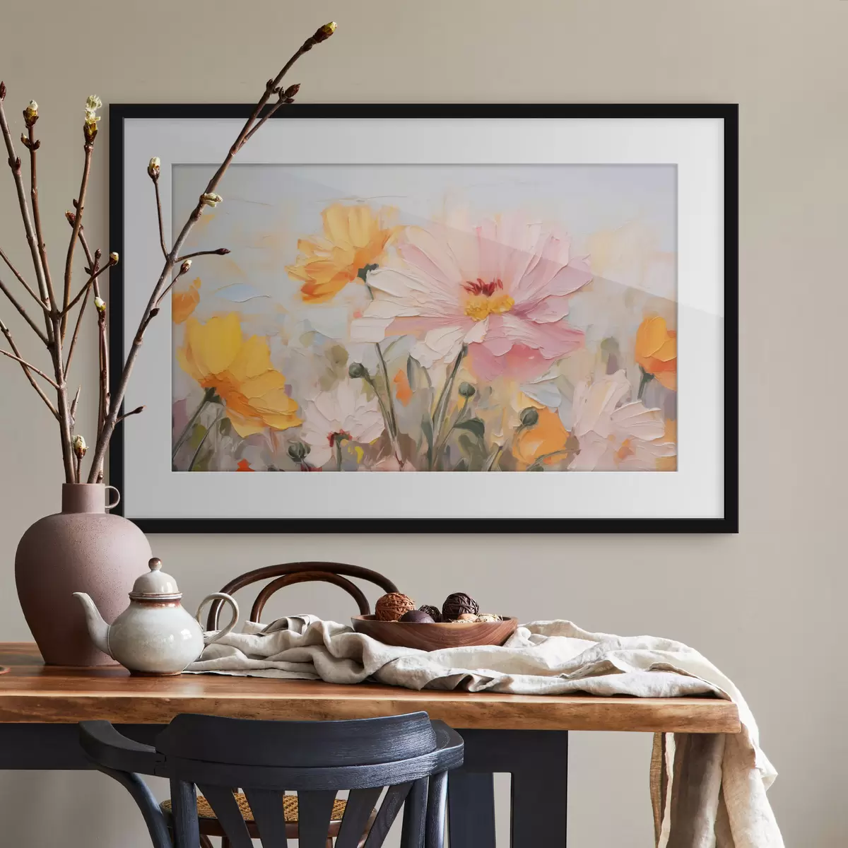 Poster Helle abstrakte Blumen f43232