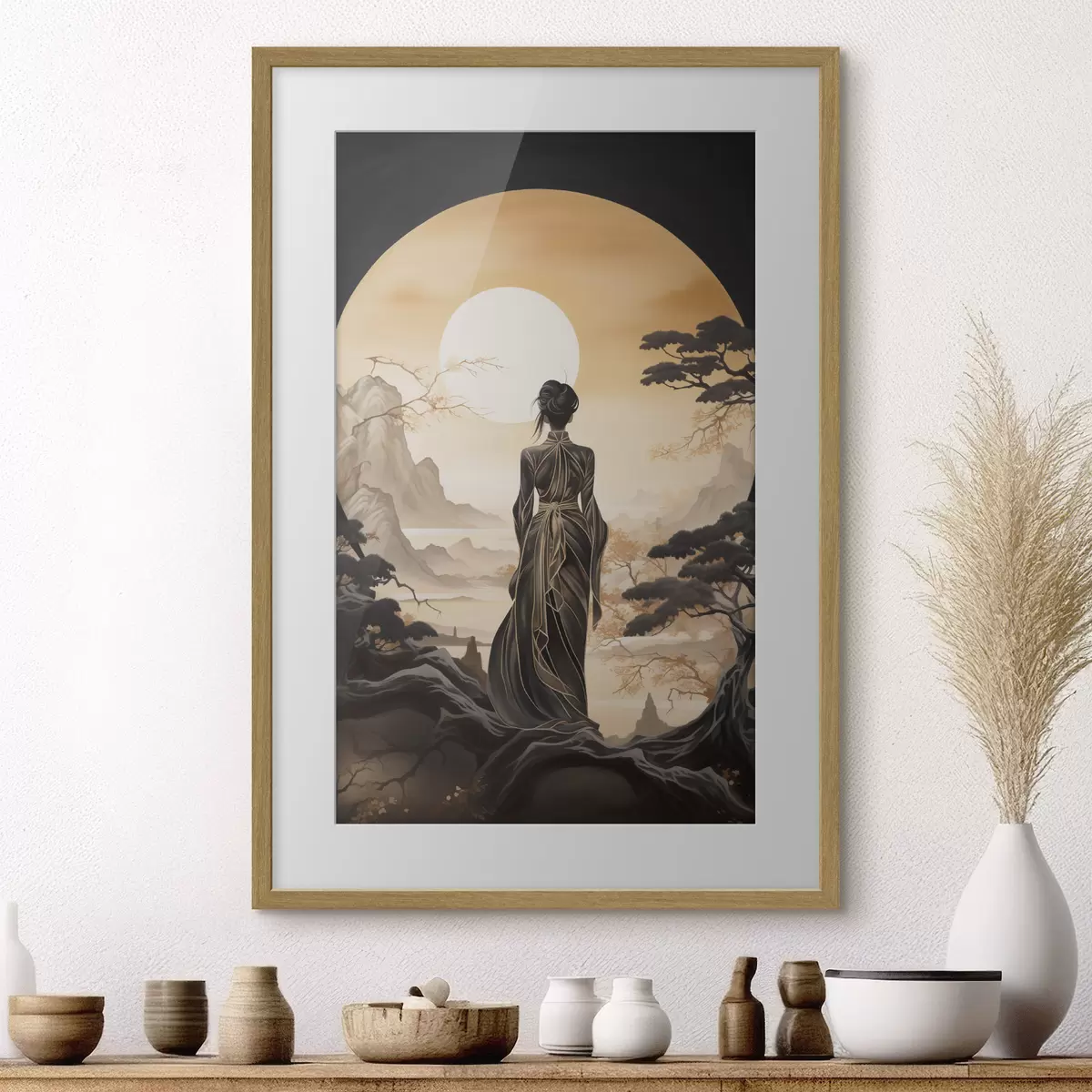 Poster Silhouette und Leuchten f43256