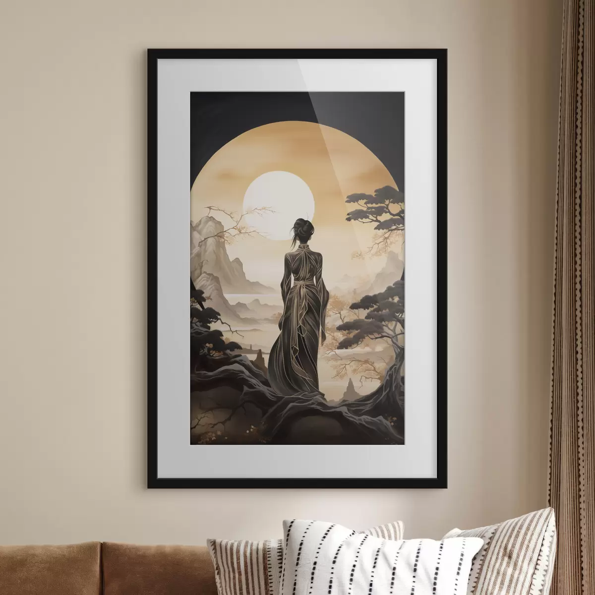 Poster Silhouette und Leuchten f43256
