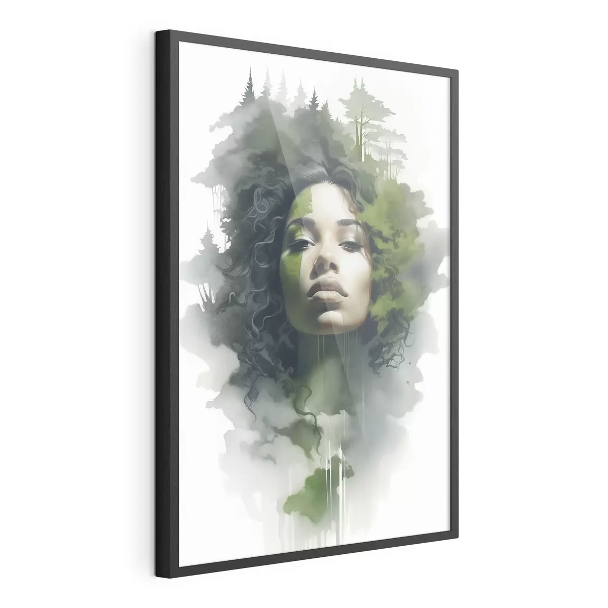 Poster Menschen, abstraktes Bild eines Waldes f43260