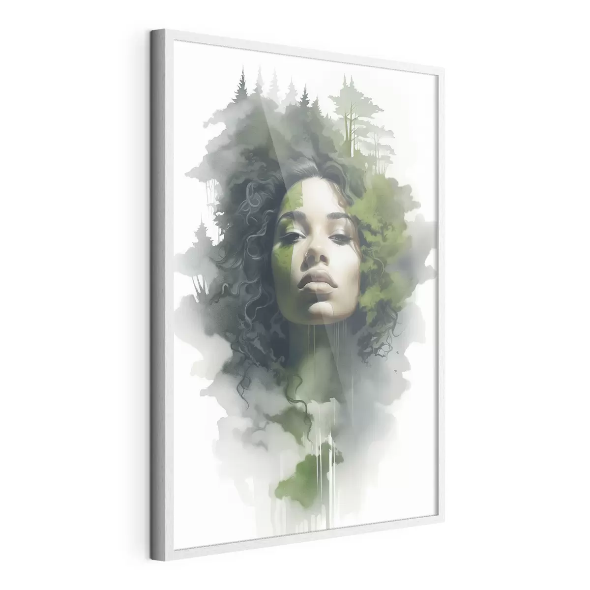Poster Menschen, abstraktes Bild eines Waldes f43260