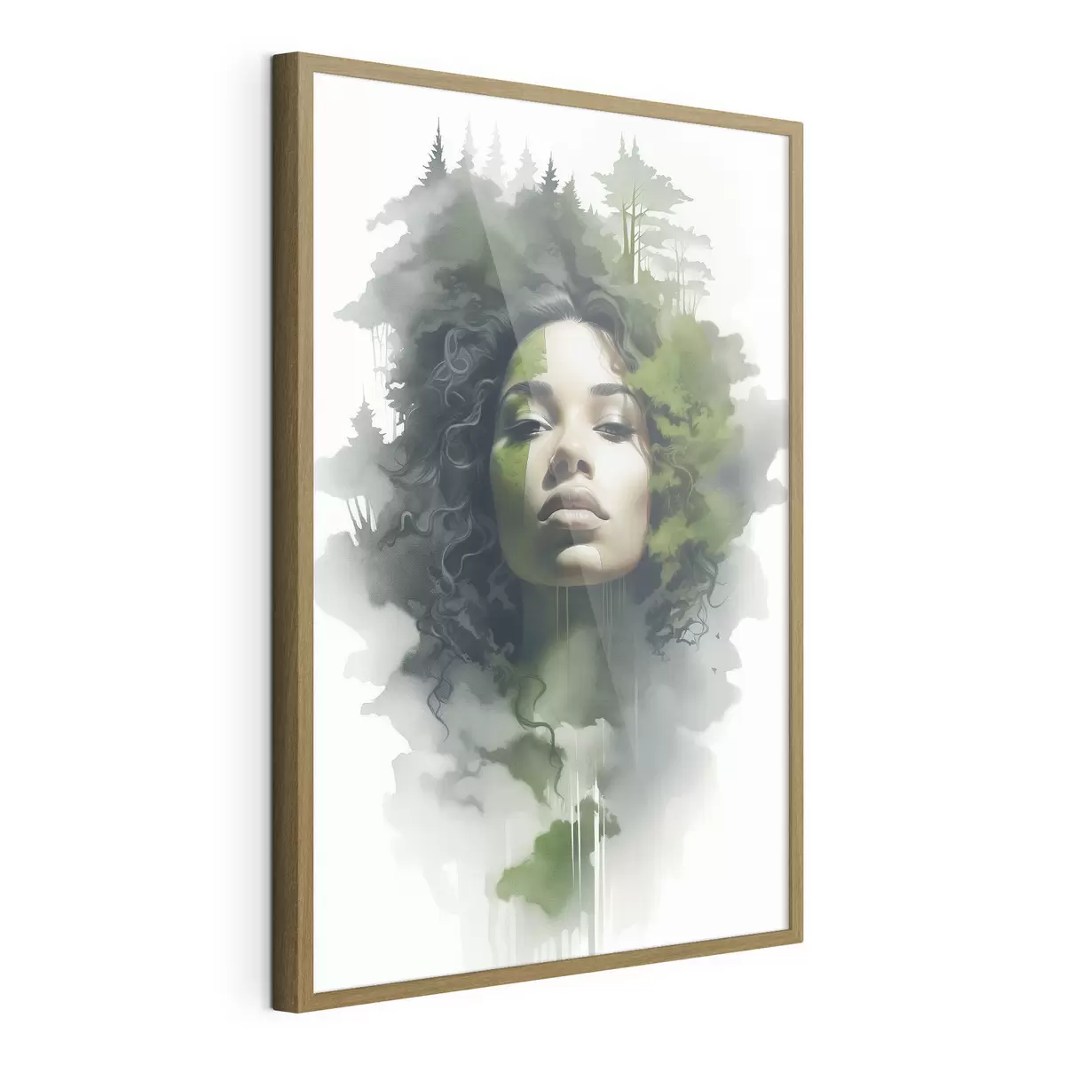 Poster Menschen, abstraktes Bild eines Waldes f43260