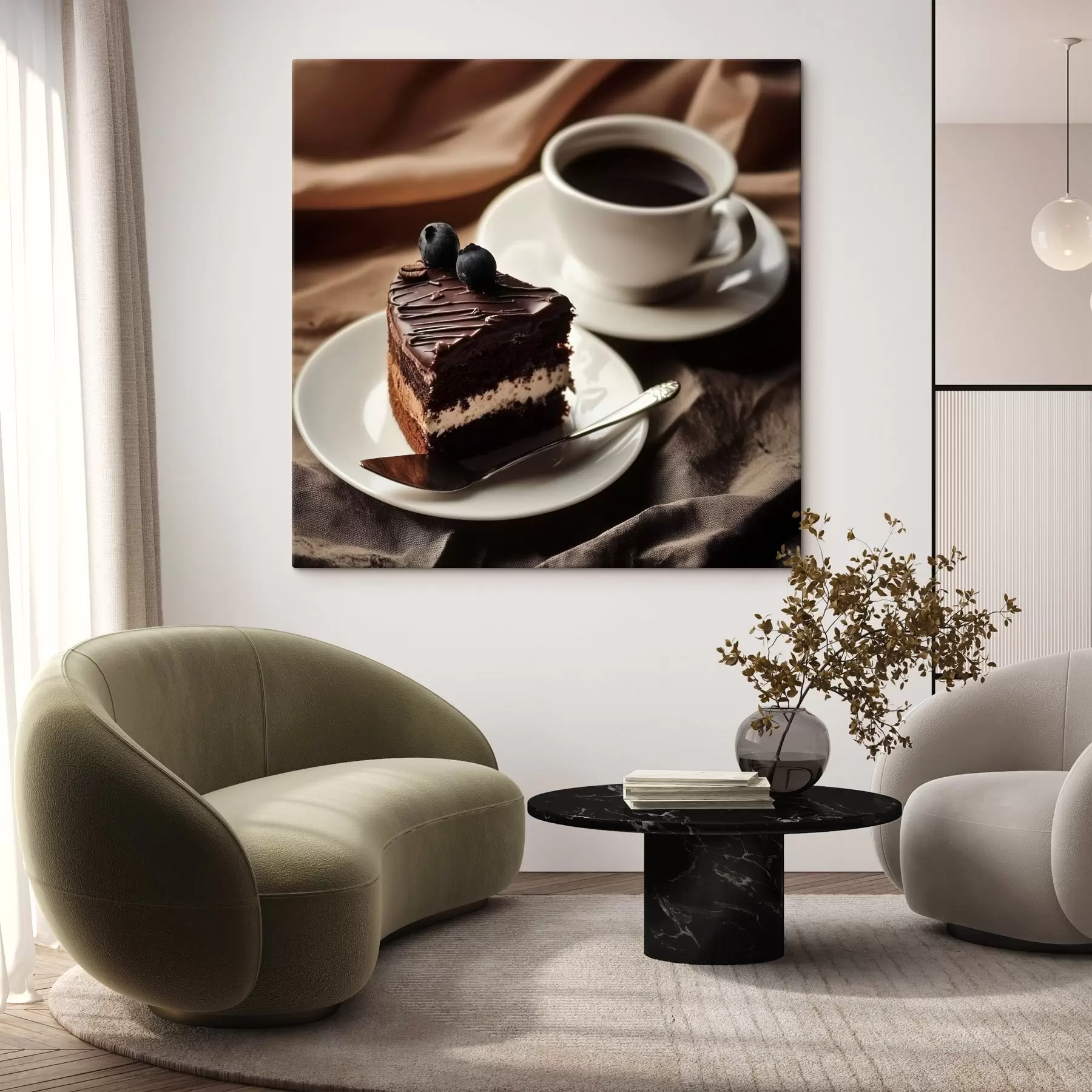 Fototapete Kaffee und Kuchen s43294