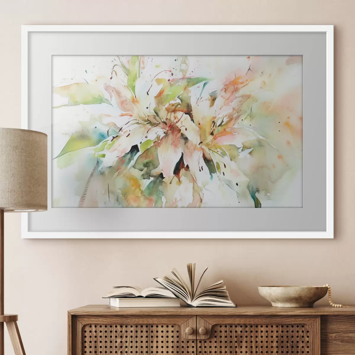 Poster Abstrakte Zeichnung von Blumen f43298