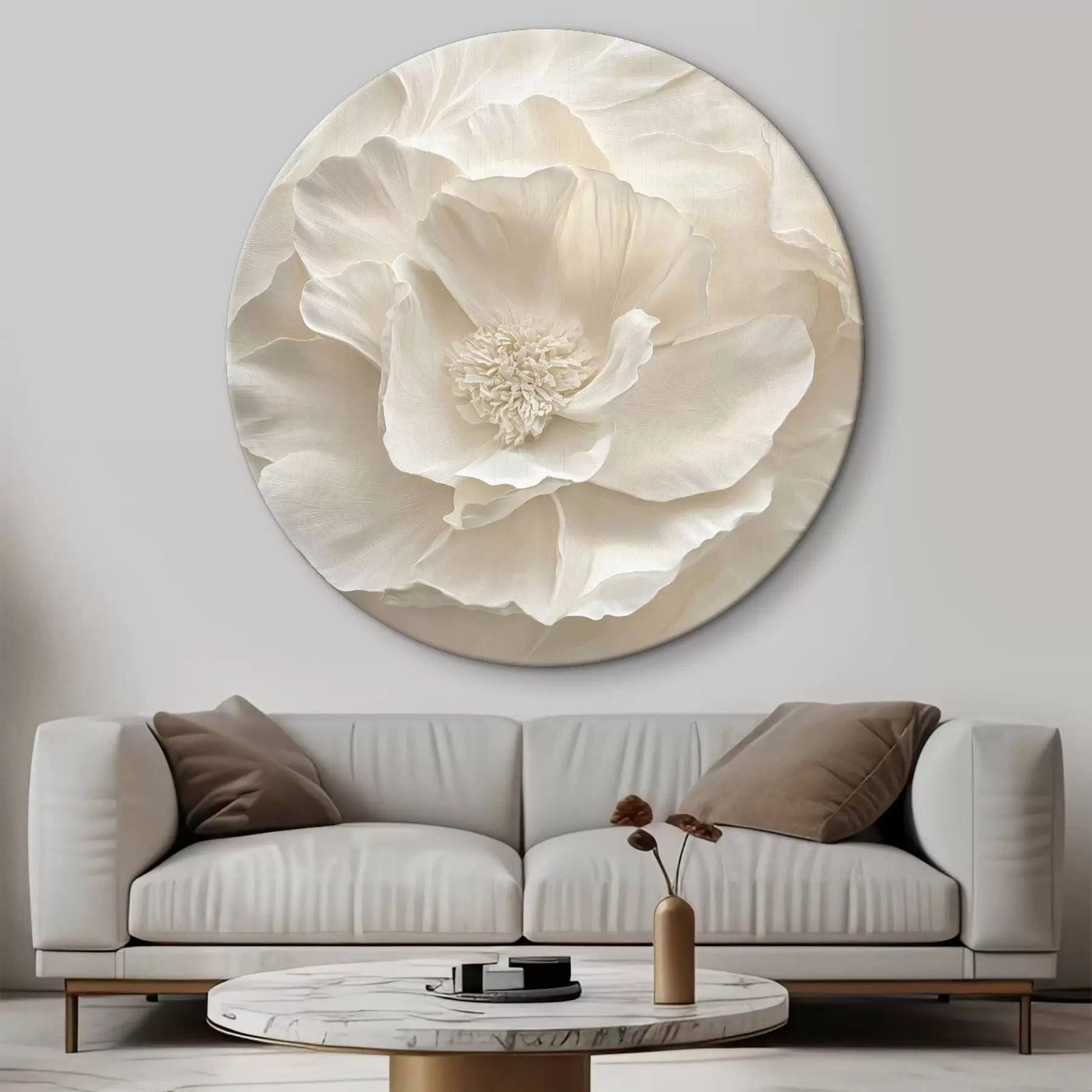 Fototapete Große luftige weiße Pfingstrosen r43312