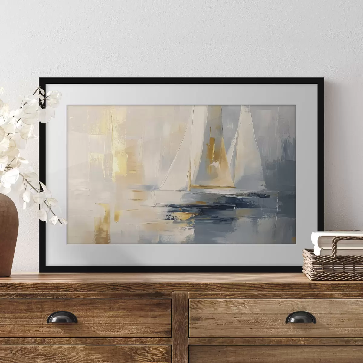 Poster Segel in blassem Gold f43500