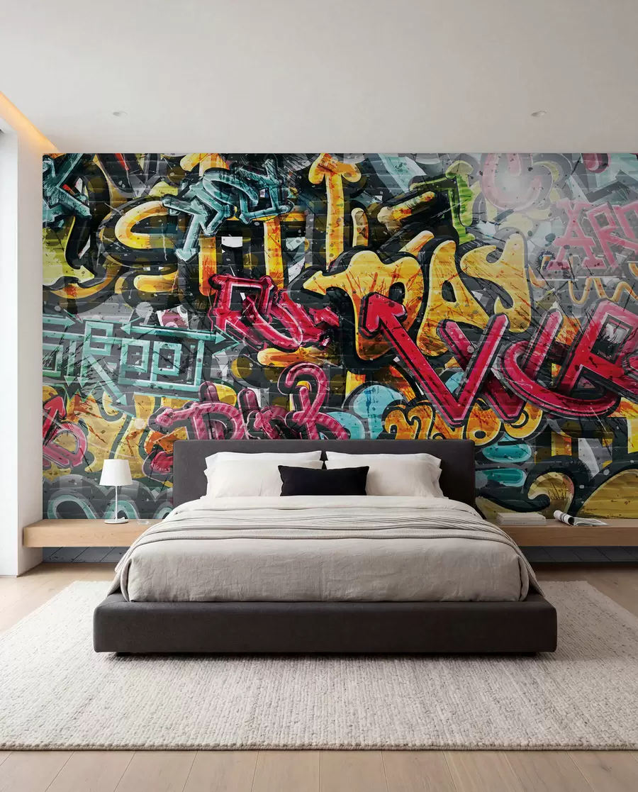 Fototapete Kunstfarbe, Farbe und Graffiti u56045