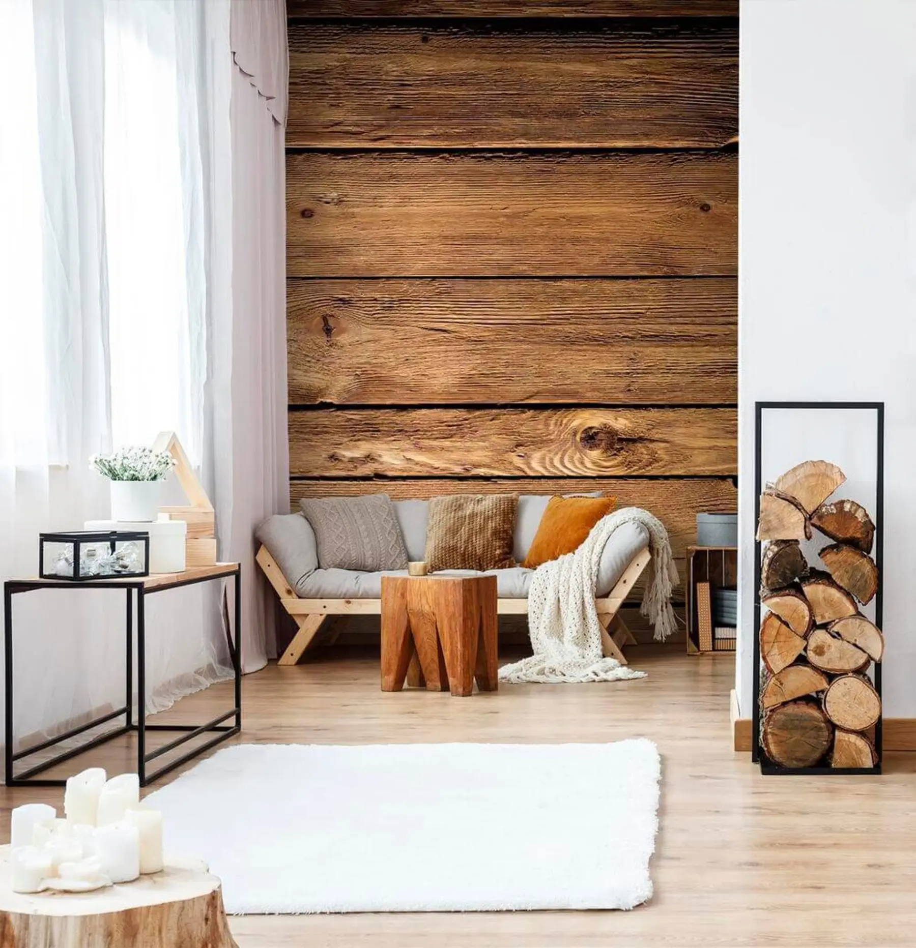 Fototapete Helle Holzstruktur u56788