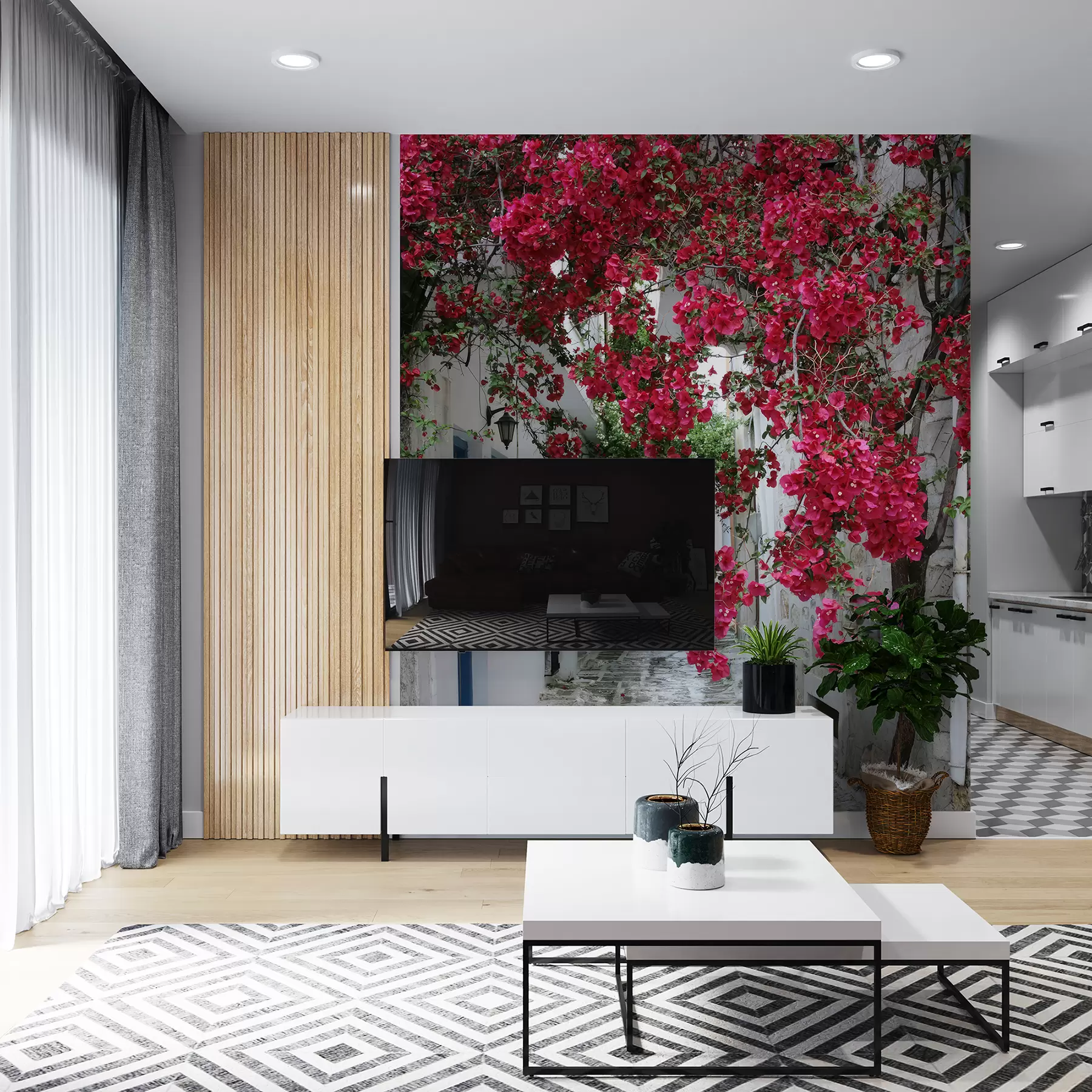 Fototapete Pflanze, Fenster und Gebäude u60583