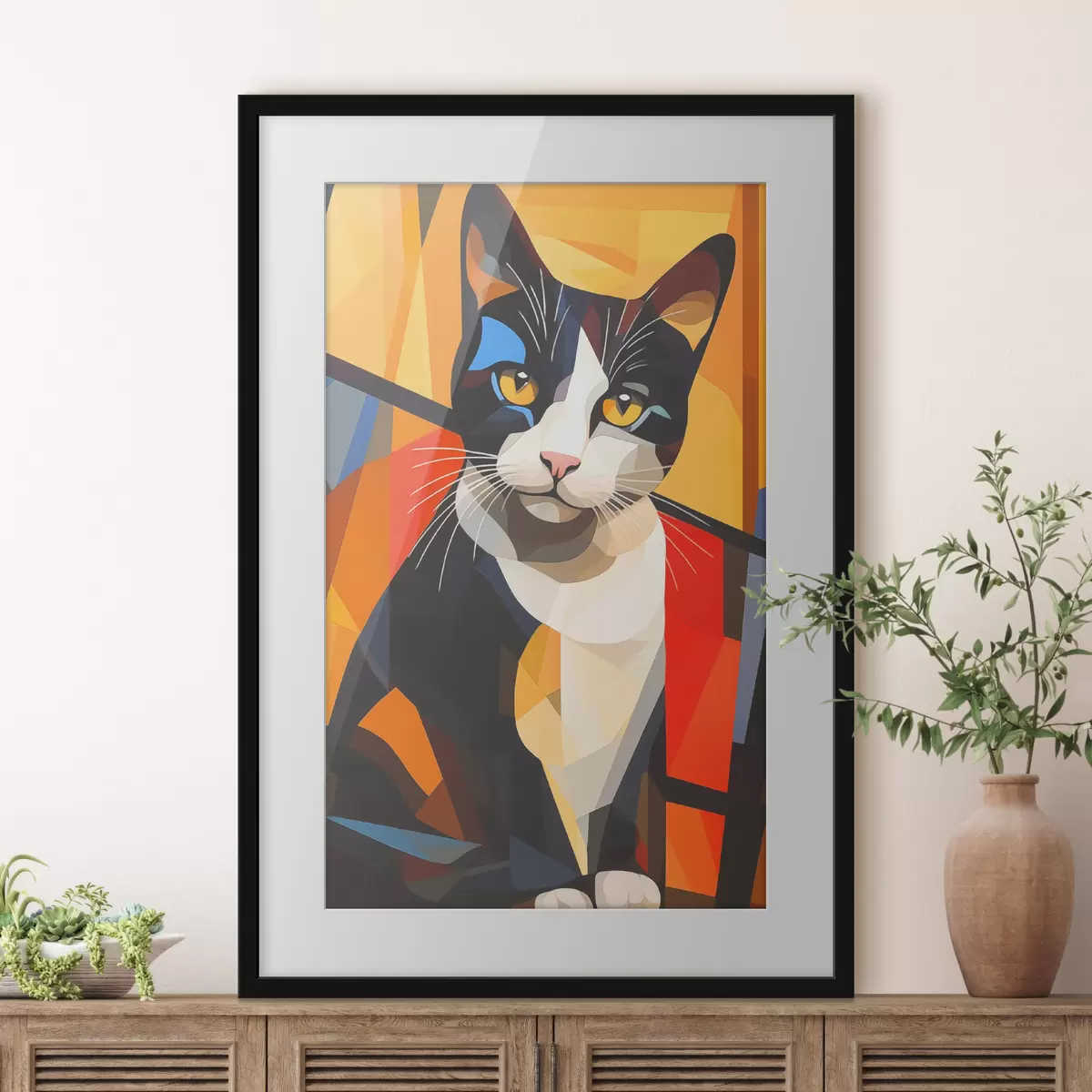 Poster Geometrische Gesichter f43528