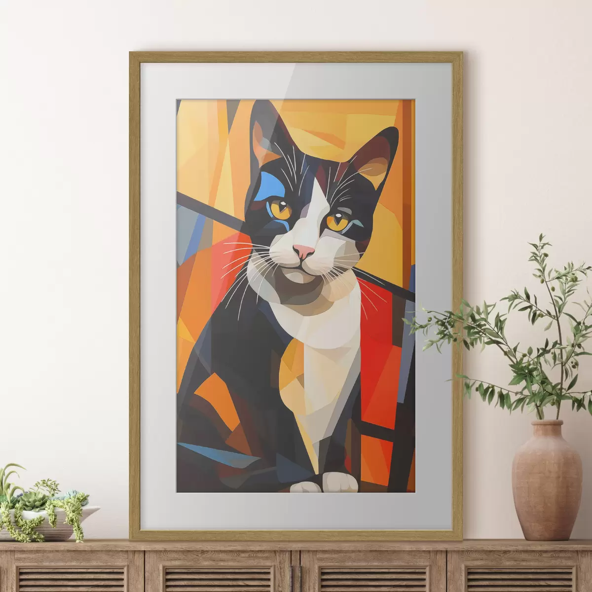 Poster Geometrische Gesichter f43528