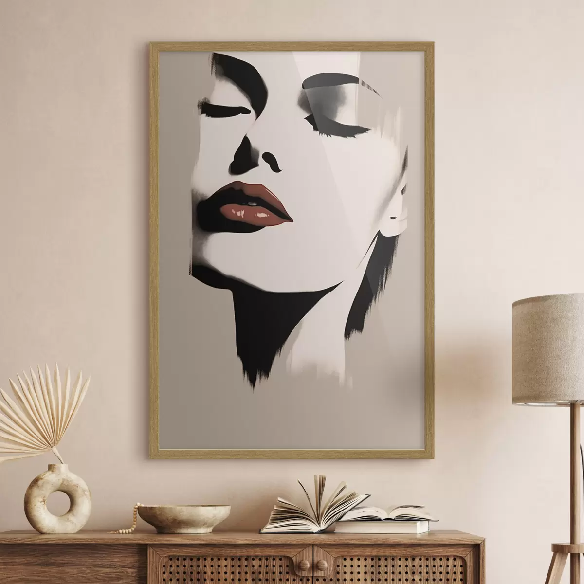 Poster Minimalistisches Frauenporträt f43527
