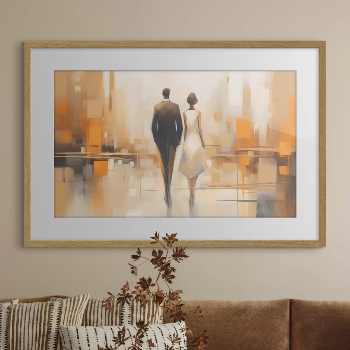 Poster Stadt und Umarmung f43516