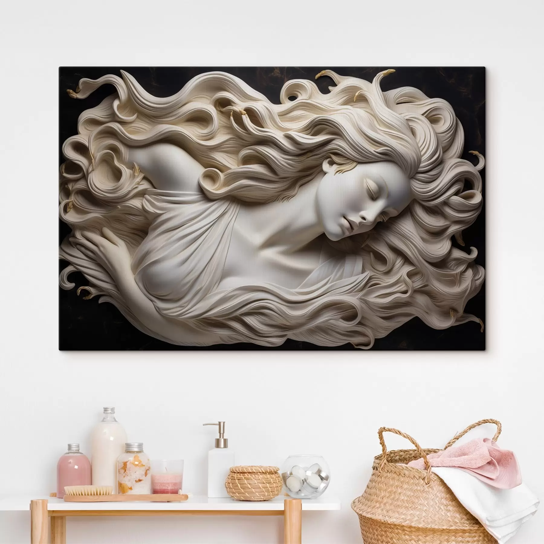 Fototapete Simuliertes Flachrelief einer Frau s43546