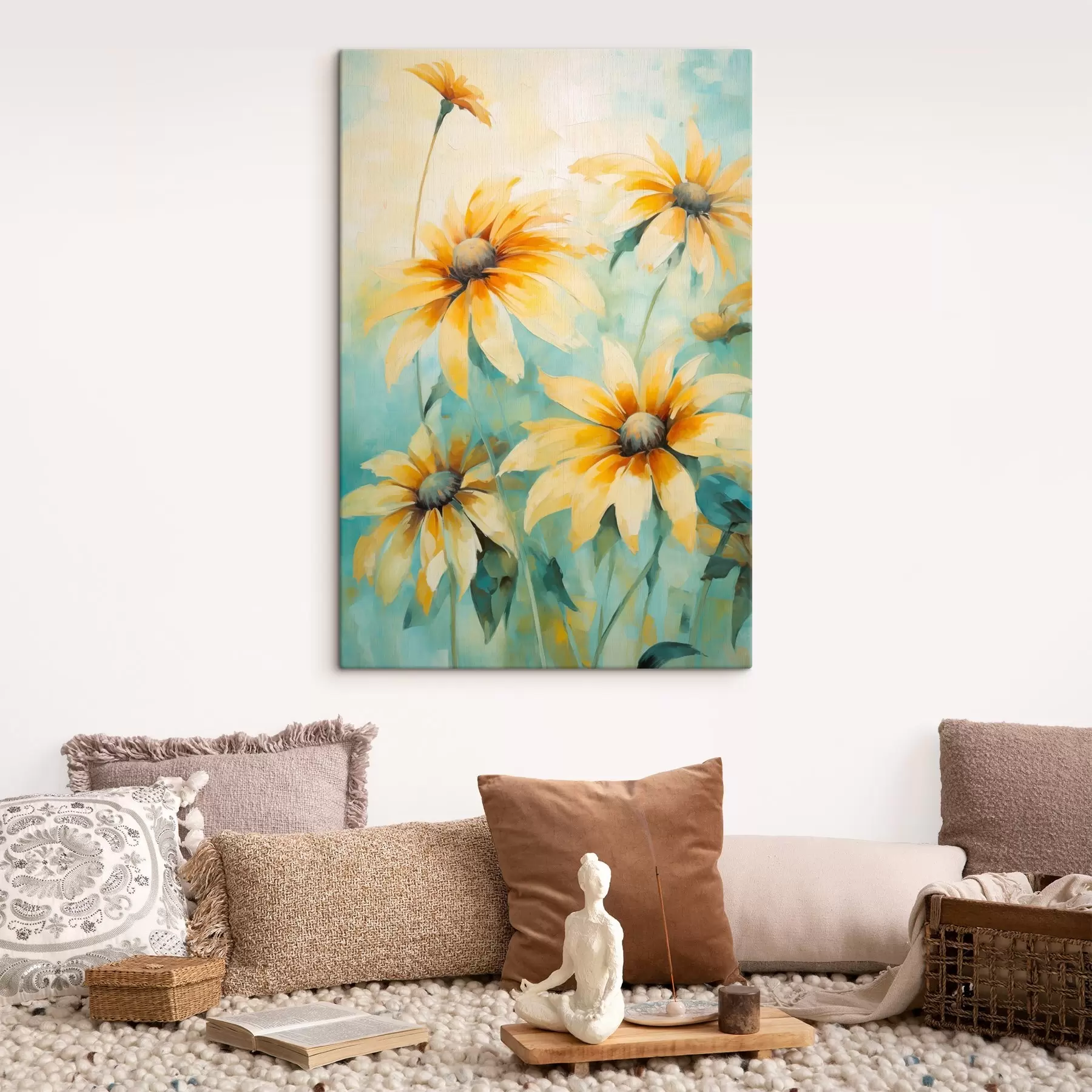 Fototapete Sonnenbeschienene Wildblumen s43555