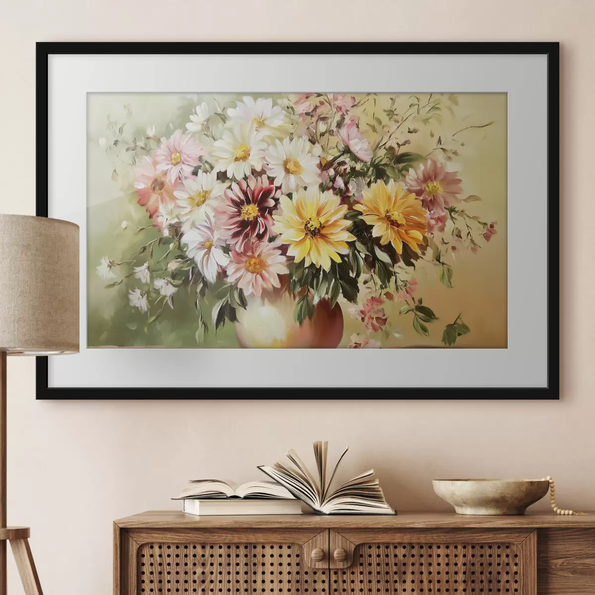 Poster Blumenstrauß mit schönen Blumen f43908