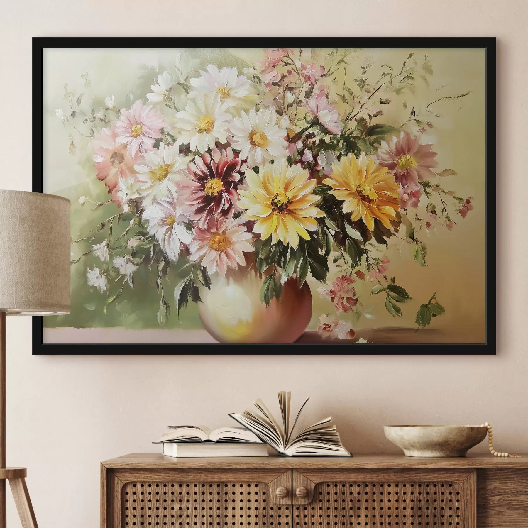 Fototapete Blumenstrauß mit schönen Blumen f43908