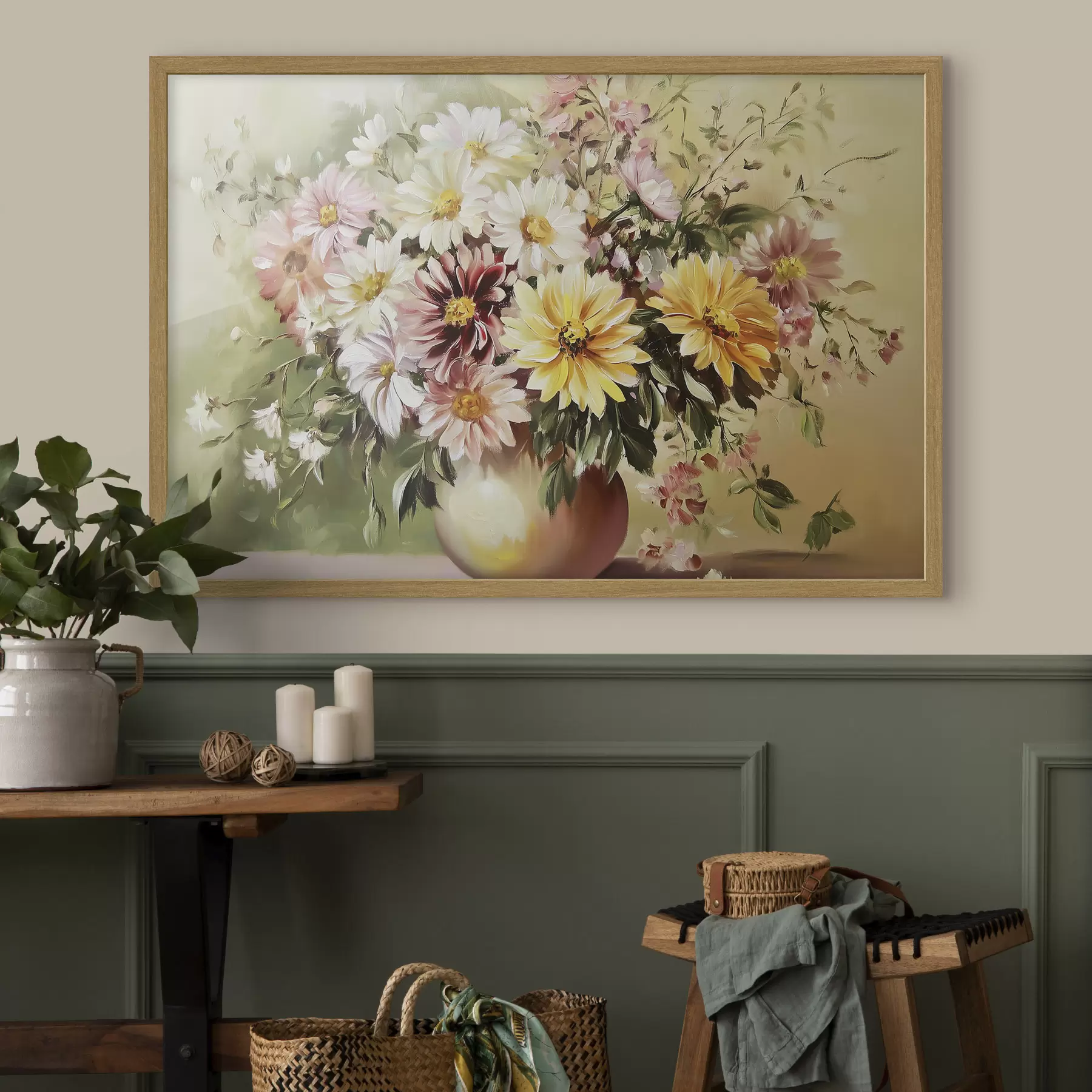 Fototapete Blumenstrauß mit schönen Blumen f43908