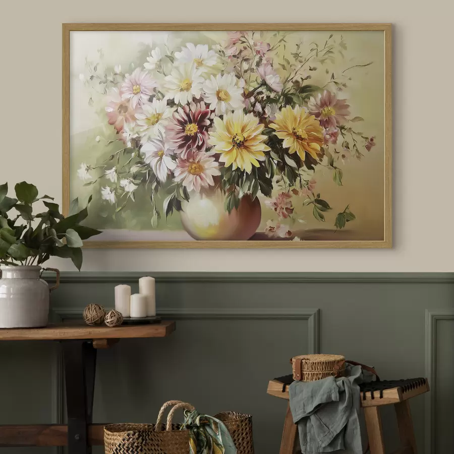Fototapete Blumenstrauß mit schönen Blumen f43908