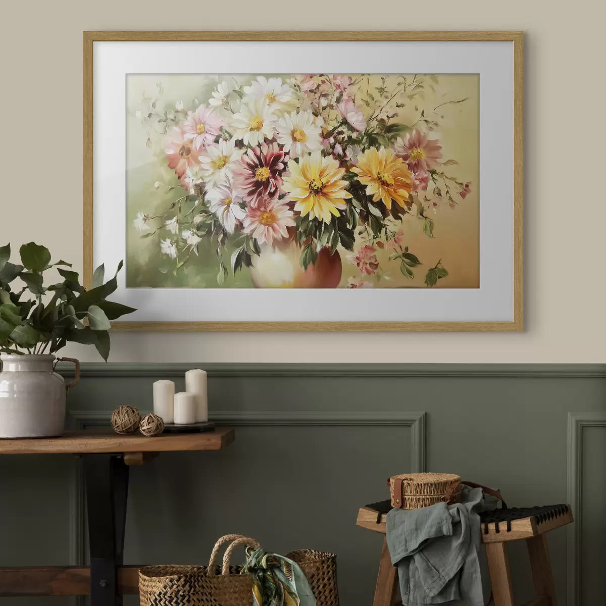 Poster Blumenstrauß mit schönen Blumen f43908