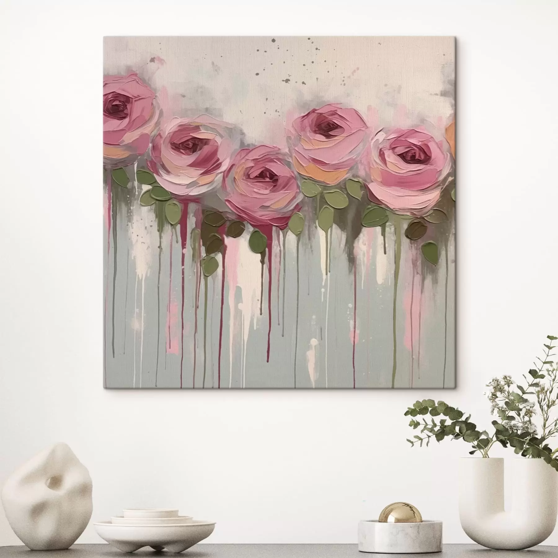 Fototapete Rosa Blumen Abstraktion s43934