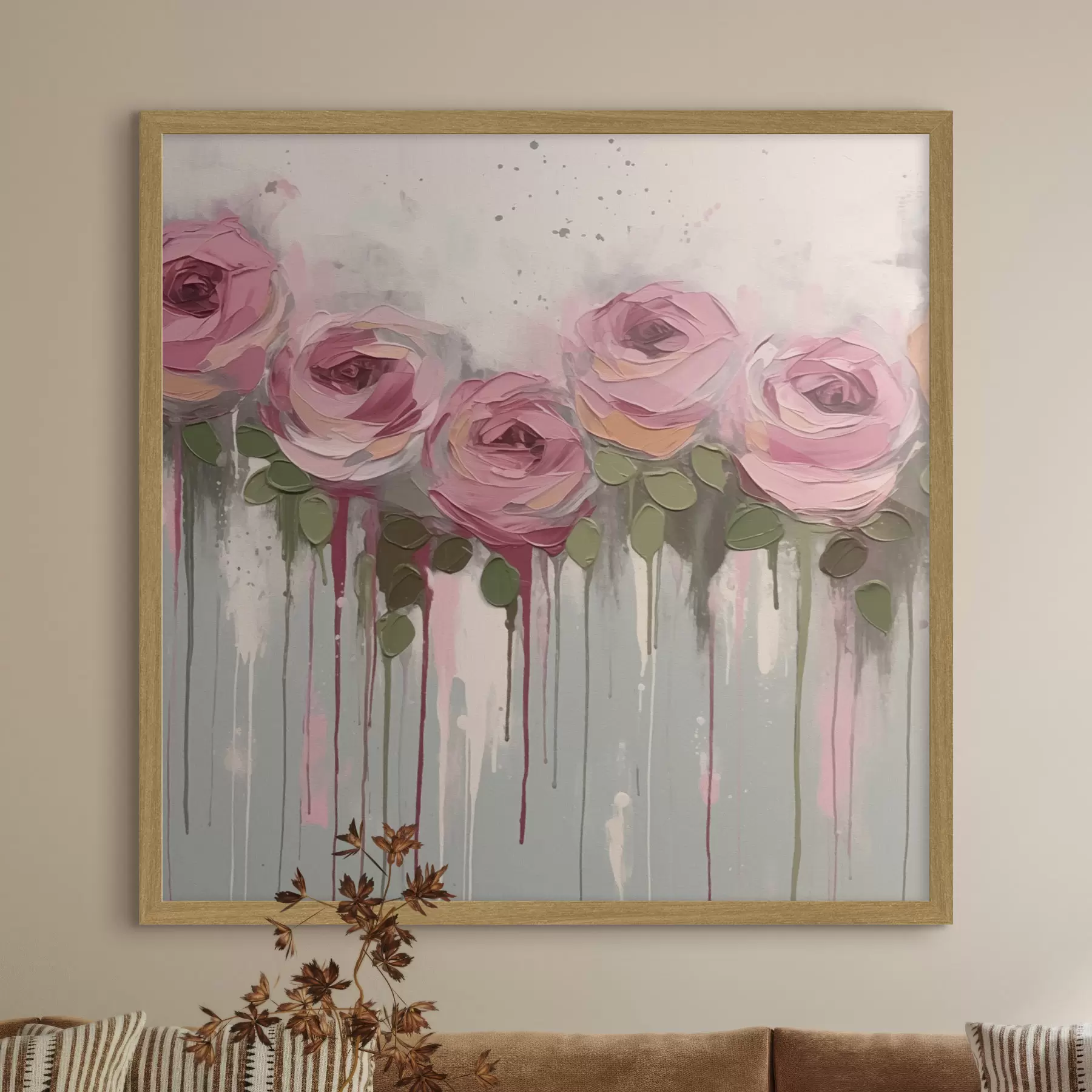 Fototapete Rosa Blumen Abstraktion f43934