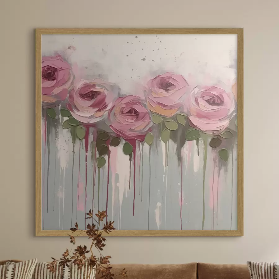 Fototapete Rosa Blumen Abstraktion f43934