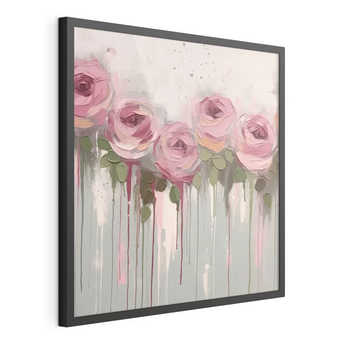 Poster Rosa Blumen Abstraktion f43934