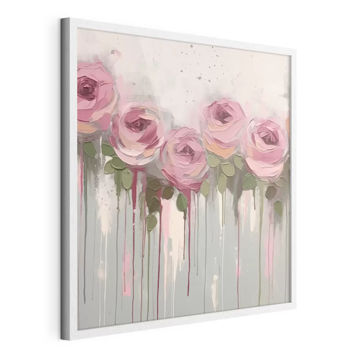 Poster Rosa Blumen Abstraktion f43934