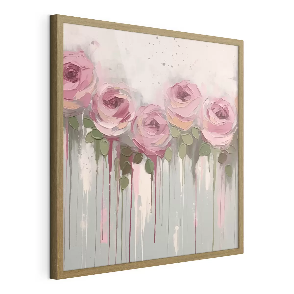 Poster Rosa Blumen Abstraktion f43934