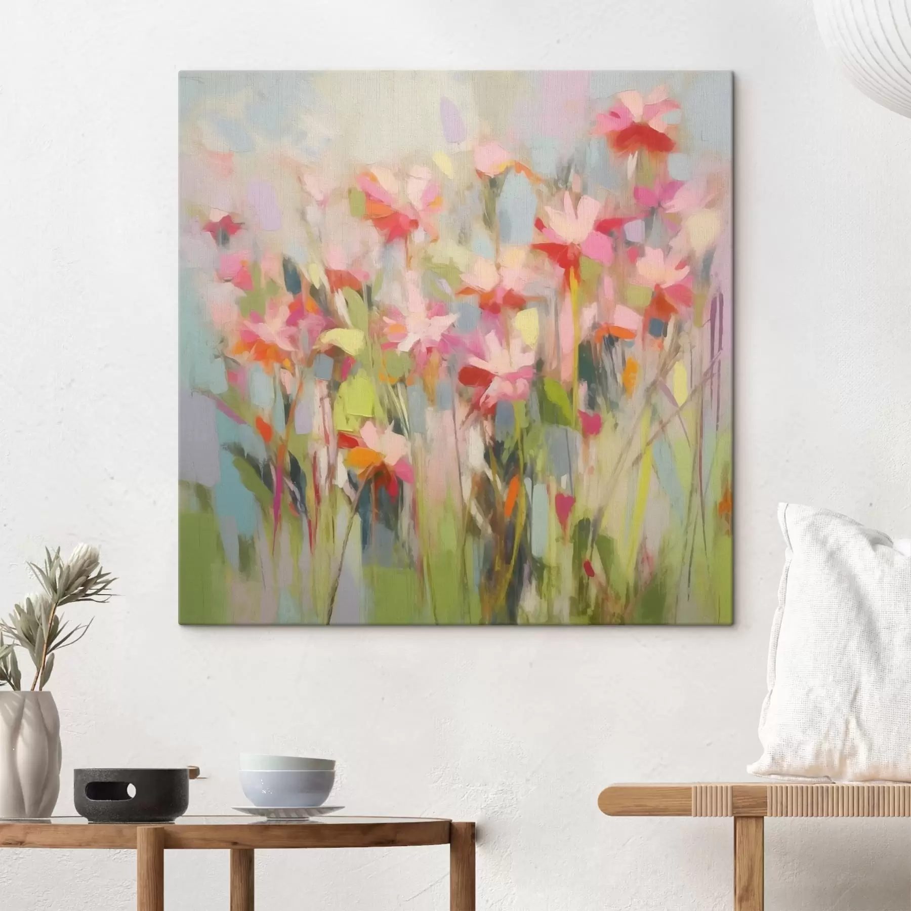 Fototapete Rosa Blumen Abstraktion s43243