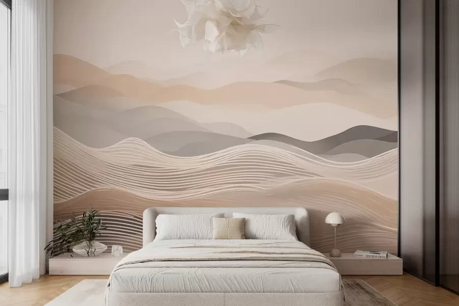 Fototapete Abstrakte Linien in Form von Wellen w03612