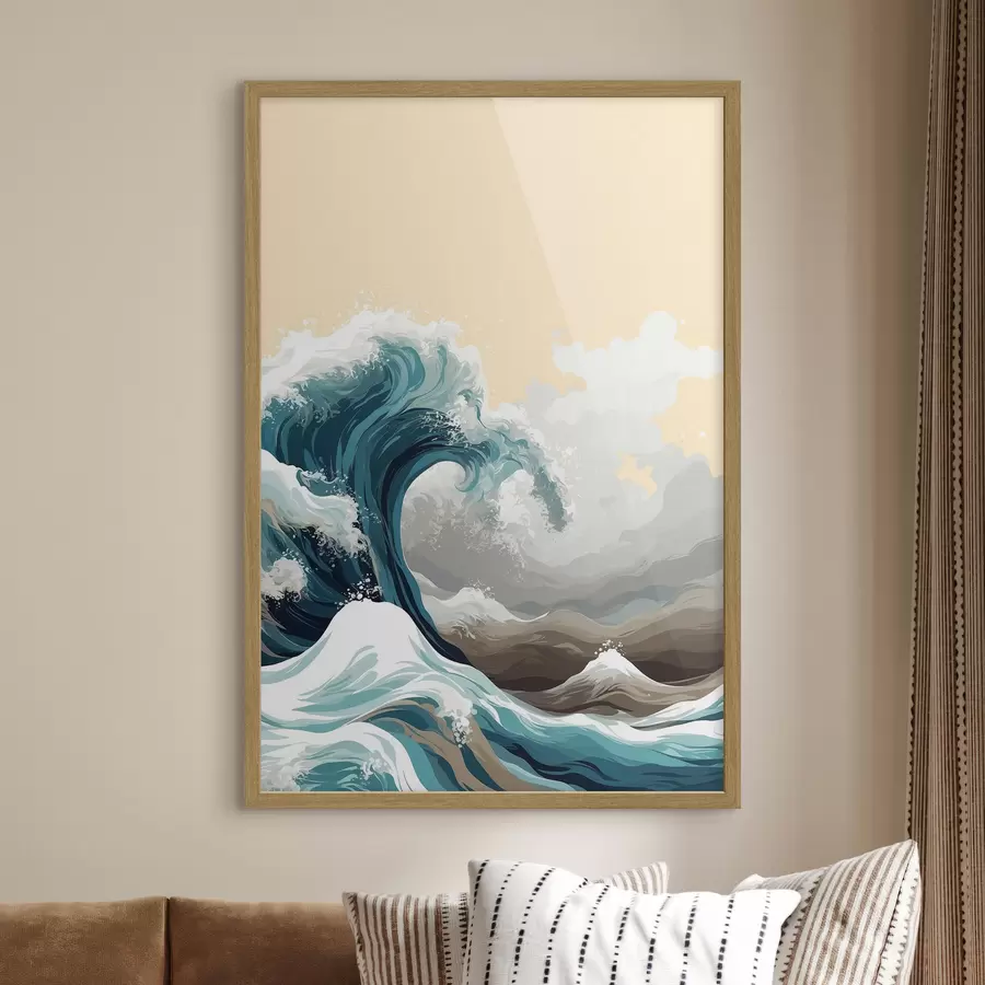 Fototapete Tsunami im Vektorstil f43455